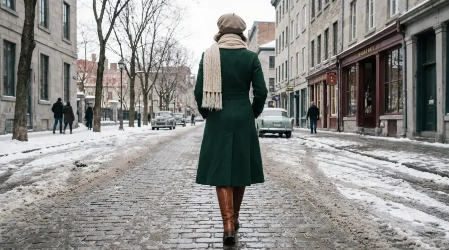 kobieta w płaszczu